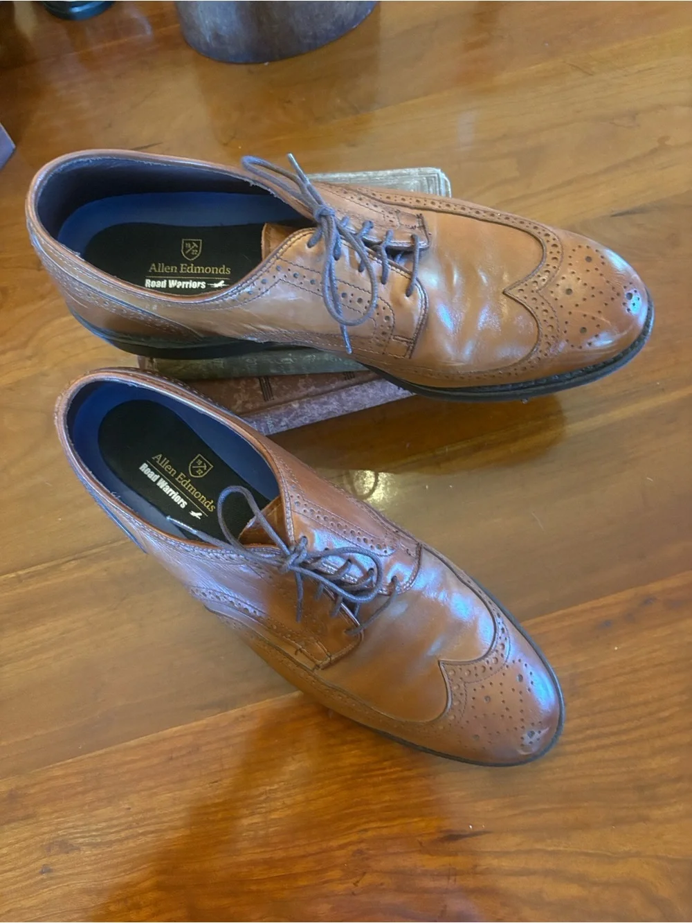 Allen Edmonds Road Warriors Wingtip Derby Shoes – Brown Leather – Men’s Size 12